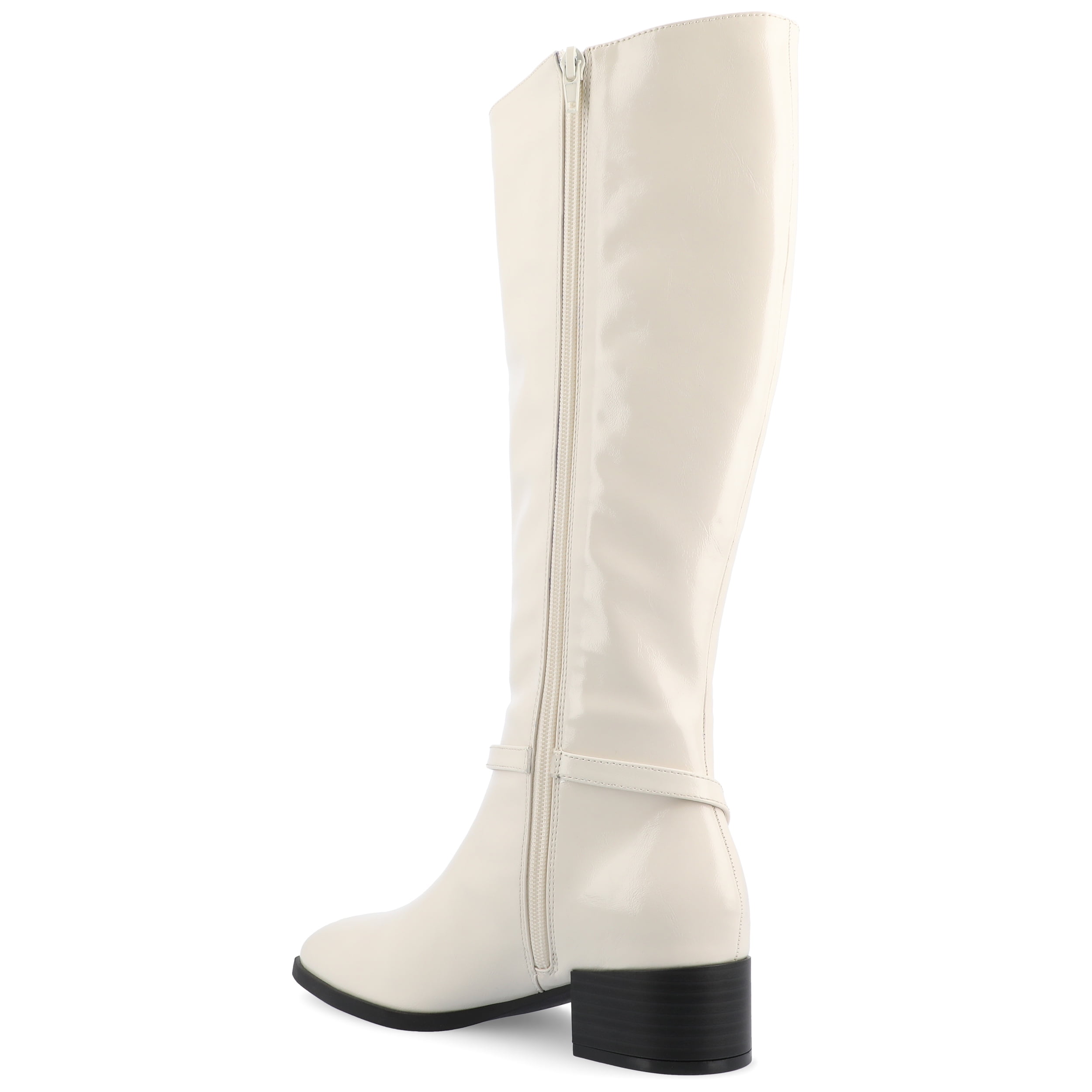 Journee Womens Rhianah Tru Comfort Foam Wide Width Wide Calf Stacked Block Heel Square Toe Boots