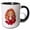 Black/White, variant on 3drose, Allegory of Autumn, a Blonde Girl, a Candle, Orange Leaves, Flowers, 15oz Mug