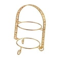thumbnail image 5 of Fiocias Double Layers Dessert Serving Stand 12.4x9inch Accessory Sturdy Multipurpose for Golden, 5 of 9