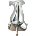 thumbnail image 3 of Nine West Womens Lipstick Synthetic Dress Sandal 7.5 M Silver Ankle Strap, 3 of 8