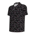 thumbnail image 2 of Balery Cool Skull Love Printed Men’s Short Sleeve Polo Shirt, Midweight Men's Shirt,Golf Polo shirts -Small, 2 of 9