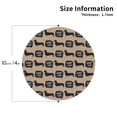 thumbnail image 2 of Pofeuu Dachshund Dog Woof Print Coasters for Drinks, 4Pack PU Leather Coasters, Bar Drink Coasters for Tabletop Protection, Furniture from Damage-Round Shape, 2 of 6