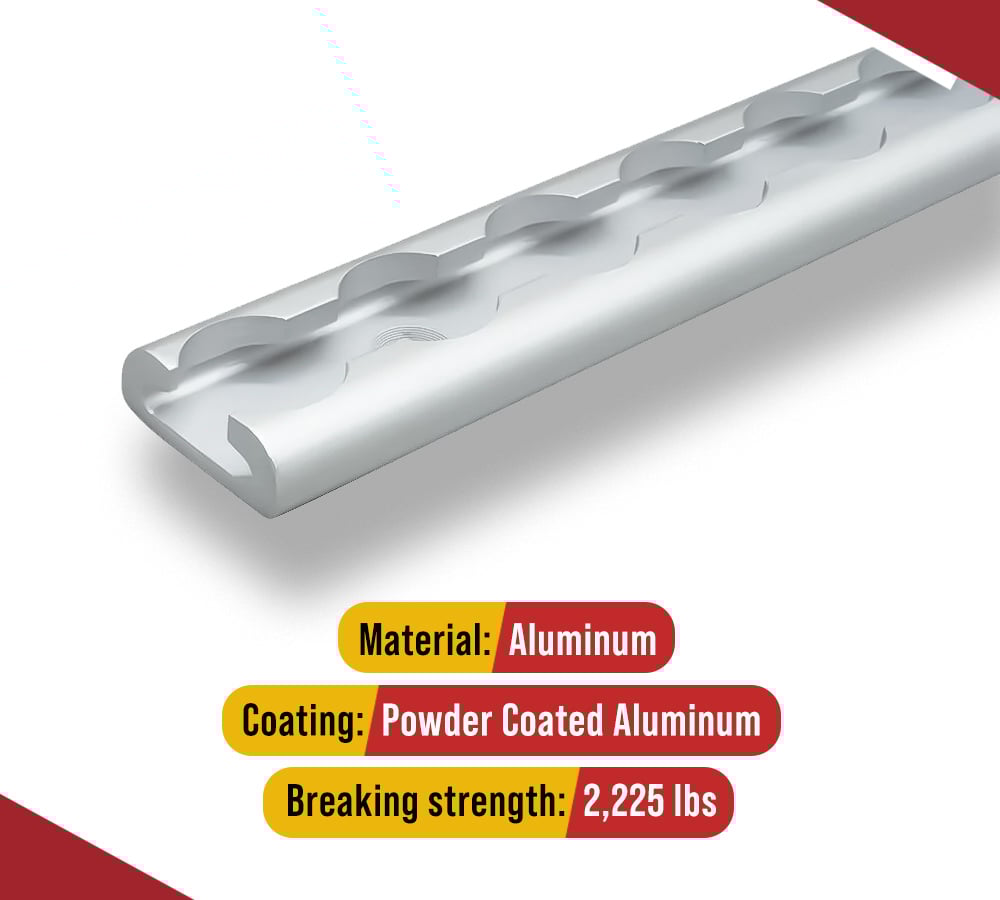 thumbnail image 5 of 2 Pack Heavy Duty Aluminum 4ft L-Track Trailer Tie Down Rail for Enclosed, Utility Trailers, Cargo Vans, Truck Beds, Securing Motorcycles, ATVs, Dirt Bikes - 2,225 lbs BS - Silver, 5 of 12