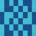 thumbnail image 1 of Ahgly Company Indoor Square Patterned Blueberry Blue Area Rugs, 4' Square, 1 of 6
