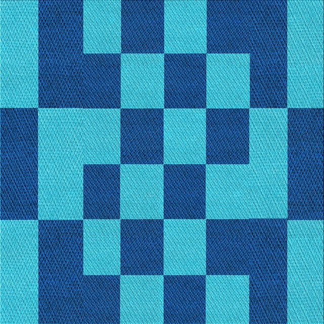 Ahgly Company Tapis d'Intérieur Lavable en Machine Carré Transitionnel Bleu Bleuet, 4 Pieds Carré