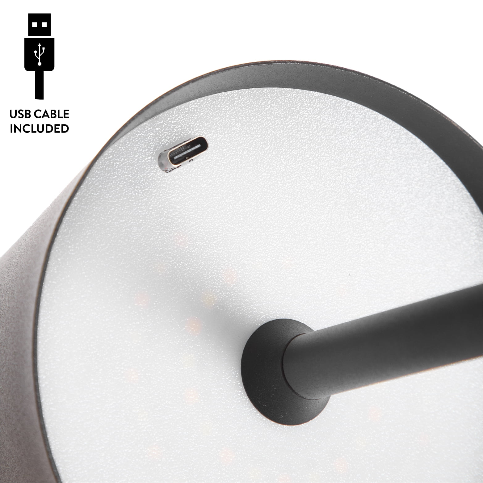 (2 pack) Mainstays 13" Indoor/Outdoor LED Rechargeable Stick Lamp, Black