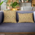 thumbnail image 2 of Plutus Vintage Gold Romero Woven Luxury Throw Pillow - Double sided 12" x 20", 2 of 5