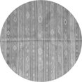 thumbnail image 1 of Ahgly Company Indoor Round Southwestern Gray Country Area Rugs, 4' Round, 1 of 1