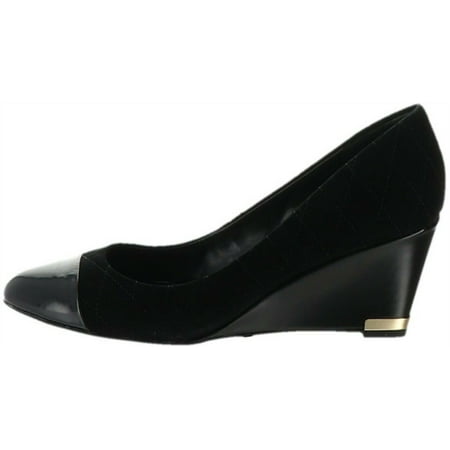 - Judith Ripka Suede Wedges Patent Leather Toe Irene a270344