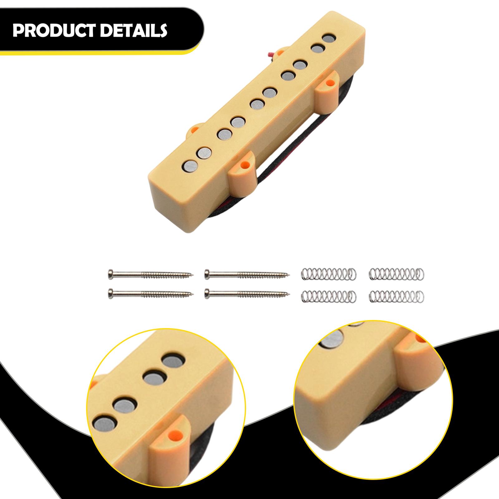 Electric Bass Pickup Single Coil Sound Quality Wide Coverage Powerful Tone Applicable to Various Musical Genres