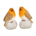 thumbnail image 3 of 2 figuras de pájaro de resina de pie sobre piedra, decoración única, escultura de pájaro, adornos para exteriores, para gabinete, jardín, oficina., 3 of 8