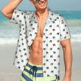 thumbnail image 7 of Sikiie french bulldog sport golf cap Print Men's Hawaiian Shirt, Summer Beach Button Pocket Short Sleeve T-Shirt,X-Large, 7 of 7