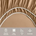 thumbnail image 6 of Nestl Full Size Sheet Sets, 1800 Series Deep Pocket 4 Piece, Luxury Soft Microfiber Bed Sheet Sets, MOCHA LIGHT BROWN, 6 of 8
