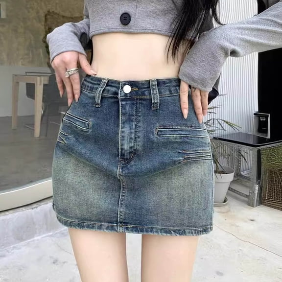 Women's Casual Mini Skirt High Waist Stretchy Comfortable Solid Color Skirt For Daily Wear Spring Summer Fall Outfit Poodle Skirt for Girls Skirts for Women Short Cage Skirt Pleated Skirts for Women