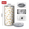 thumbnail image 4 of 20oz Coffee Tumblers White Golden Cloud Moon Pattern Stainless Steel Vacuum Insulated Travel Tumbler Coffee Cups Mug with Lid and Straw with Cleaning Brush for Cold & Hot Drinks, 4 of 5