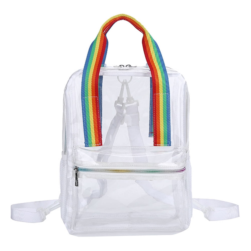 Women Backpack Transparent PVC Travel 