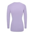 thumbnail image 2 of Women's Under Scrubs Long Sleeve T-Shirt Comfort V-Neck Medical Underscrub Tee -Super Soft and Stretchy (Lavender, Small), 2 of 7
