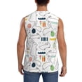 thumbnail image 4 of Balery Easter Rabbit Camisetas sin mangas para hombre, absorbe la humedad y protege contra el mal olor.-Small, 4 of 7
