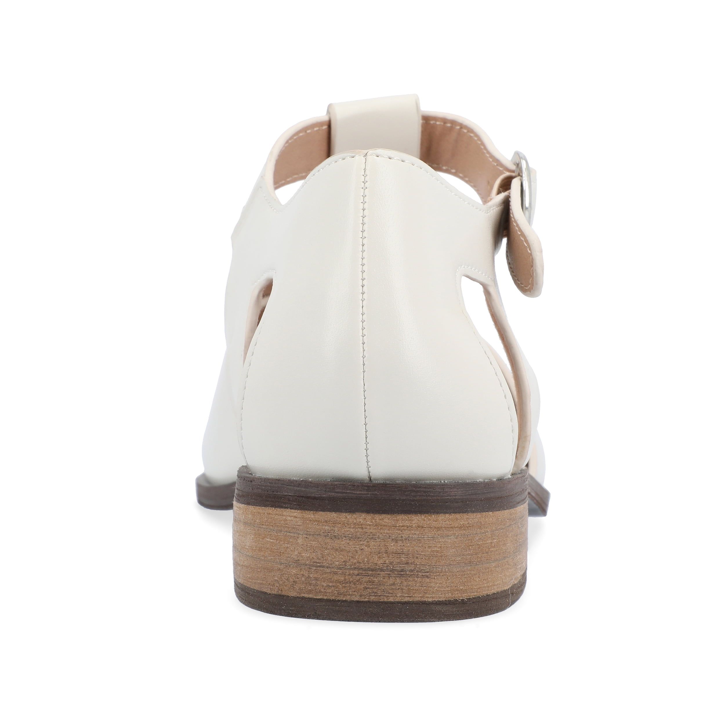 Journee Womens Azzaria Low Block Heel Square Toe Flats