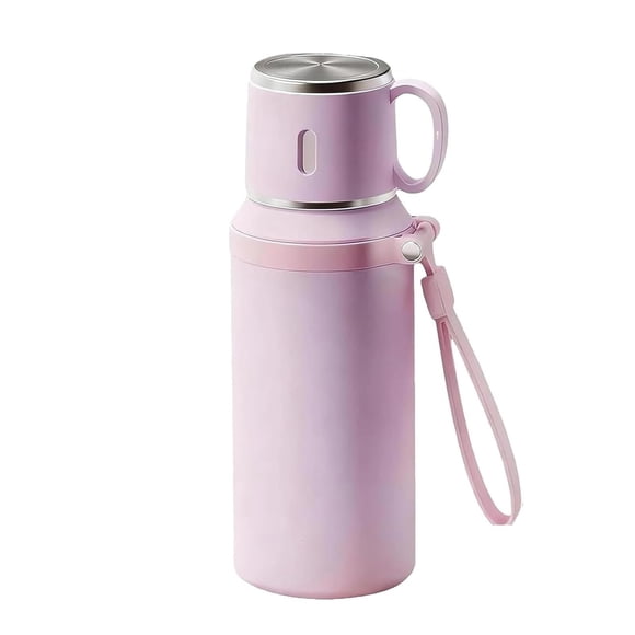 Cagogo 2 In Insulated Water Bottle, Vacuum Insulated Stainless Steel Bottle with Lidded Cup, 316 Stainless Steel Sports Water Bottle for Gym Workouts and Outdoor Hiking, Leakproof Double Wall