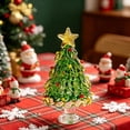 thumbnail image 5 of Hovilon Mini Handmade Glass Christmas Tree Ornament - Multicolor Crystal Desktop Decor, Small Tabletop Display with Golden Star, Festive Holiday Party Shelf Decoration Gift, Multiple Styles Available, 5 of 6