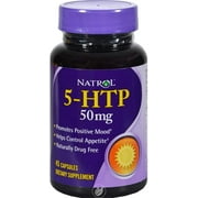 Natrol 5 HTP 50mg Dietary Supplement - 45 capsules per pack -- 1 each.