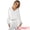 White, variant on 2Pcs Women's Stylish Half Zip Pullover Pants Set XS Brown