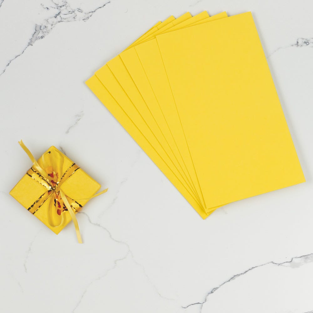 JAM Paper Matte Wrapping Paper Sheets, 30 x 20 per Sheet (25 sq ft Total), Matte Yellow, 6 Sheets
