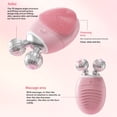 thumbnail image 5 of Electric Facial Cleansing Brush and Roller Massager, 2-in-1 Silicone Face Scrubber for Deep Cleaning and Skin Care, Portable Beauty Tool, USB Rechargeable, 5 of 8