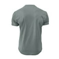 thumbnail image 3 of Men's Henley T-Shirt Casual Crew Neck Short Sleeve Button Shirts Summer Fashion Solid Color Basic Tee Tops, 3 of 4