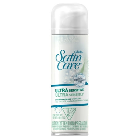 The 4 Elements Of Shaving - (4 Pack) Gillette Satin Care Ultra Sensitive Women's Shave Gel, 7 Oz