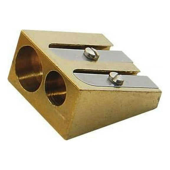 DUX Brass Pencil Sharpener: wedge double (Brass)