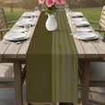 thumbnail image 4 of Olive Green Striped Table Runner 108 Inches, Vintage Stripes Ombre Bed Runner Dresser Scarves Tabletop for Indoor Outdoor Parties/Ceremony/Banquet, 13"x 108", 4 of 9