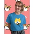 thumbnail image 2 of Cute Smiling Corgi Donut T-Shirt Women -Image by Shutterstock, Female 5X-Large, 2 of 4