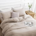 thumbnail image 3 of Duvet Cover Queen Piece Prewashed Ultra Soft Queen Bedding Set Features Zipper Closure and Corner Ties Includes Duvet Cover x & Pillowcases No Comforter, 3 of 7