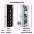thumbnail image 4 of Lirex 6 Pocket over The Door Purse Organizer with Zipper, PVC Visual Compartment, Dust-Free, Gray, 4 of 7