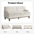 thumbnail image 6 of Bestier 75” Corduroy Fabric Sofa, Small 2 Seat Sofa for Living Room with Padded Seat, Overstuffed Backrest, Solid Wood Frame Small Sofa for Small Space,Ivory, 6 of 9