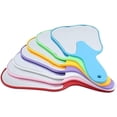 thumbnail image 1 of 7 Piece Handheld Tooth Shaped Mirror, Plastic, Colorful Handle, 1 of 8