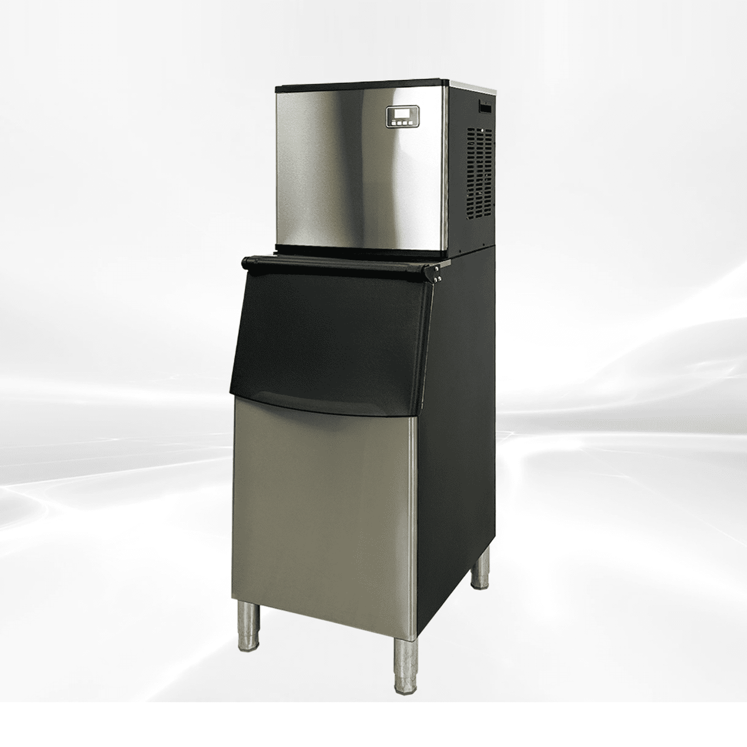 Commercial Ice Maker  400Lbs/24H, ETL, 200Lbs Storage, Ice Ready in 8-15 min, Stainless Steel Ice Maker for Bar/Cafe/Restaurant/Business