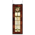 thumbnail image 1 of 8"W X 24"H Pasadena Rose Stained Glass Window, 1 of 1