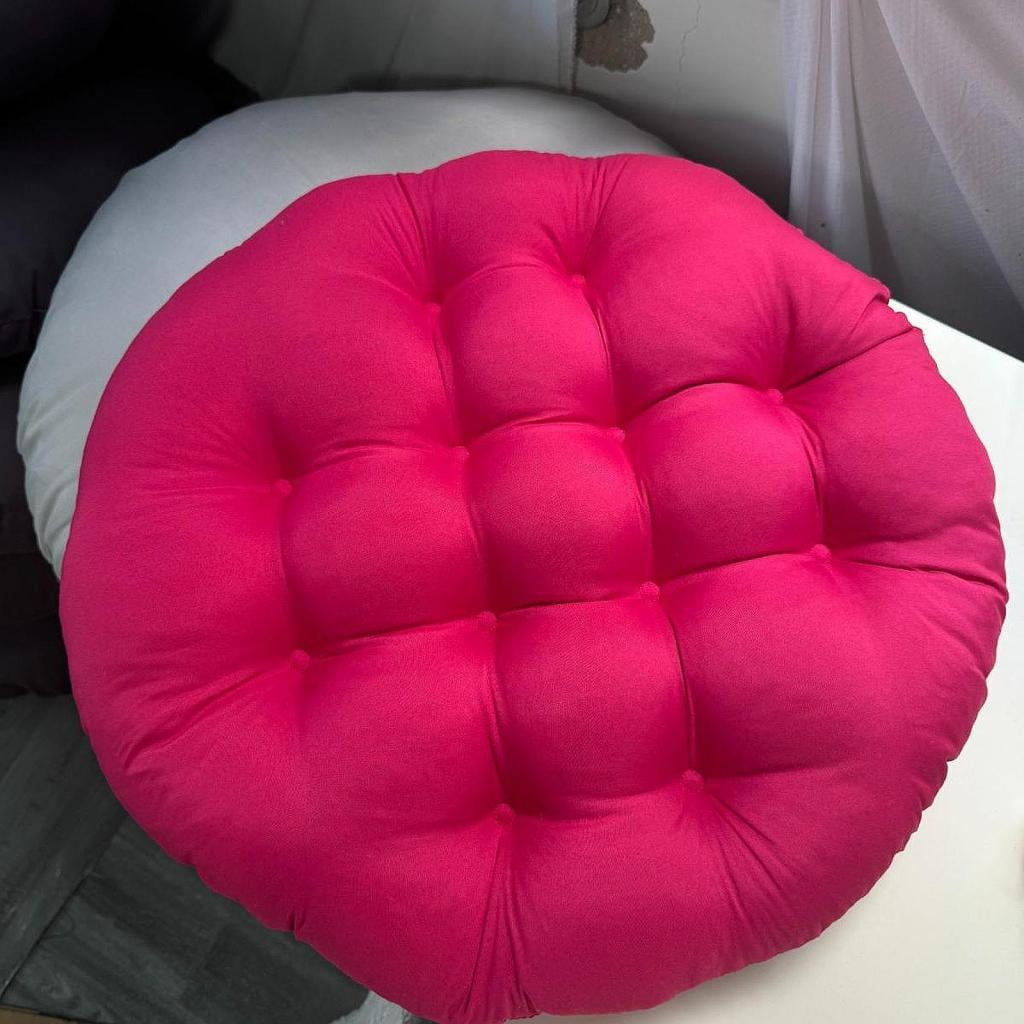 Aymzbd 24Inx24in Seat Cushion Pillow Chair Pads Washable Round Outdoor Seat Cushion for Dark Red