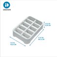 thumbnail image 4 of iDesign Gray Eco BPA-Free Recycled Plastic 10-Compartment Organizer Insert - 7.6" x 11.1" x 2.5", 4 of 5