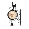 thumbnail image 4 of Reloj de pared de doble para interiores con estatua de pollo de hierro, portátil, giratorio 360 grados, silencioso, para decoración de dormitorio, 4 of 9
