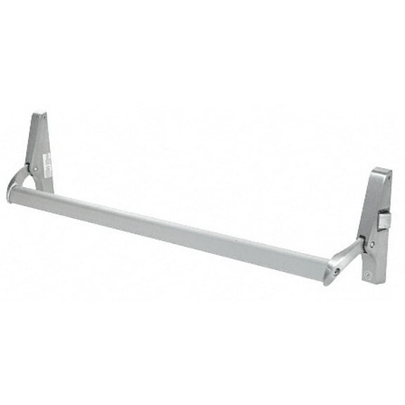 CRL DL1190RHRA Satin Aluminum Cross Bar Panic Exit Device - Right Hand Reverse Bevel Rim