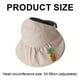thumbnail image 2 of Sombrero de verano ajustable con circunferencia de 54 a 58 cm, sombrero de copa vacío, sombrero plegable para mujer, sombrero de ala grande, lindo parasol con forma de fruta, sombrero, 2 of 5