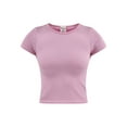 thumbnail image 3 of No Boundaries Seamless Crop Top with Short Sleeves, Women's, 3 of 5