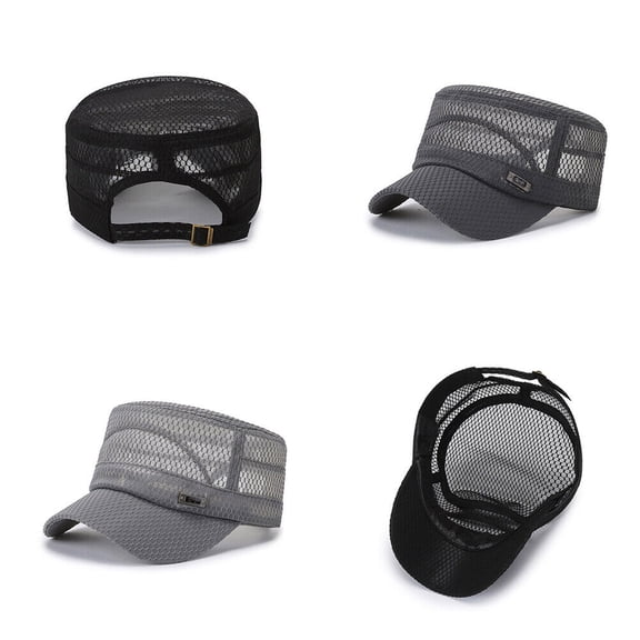 US 3-6 Pack Summer Men's Mesh Flat Cap Army Hat Cadet Castro Military Patrol Bas