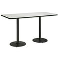 thumbnail image 2 of KFI Studios Mode 3.5' x 6' Bistro Table, Crisp Linen, Black, 2 of 3