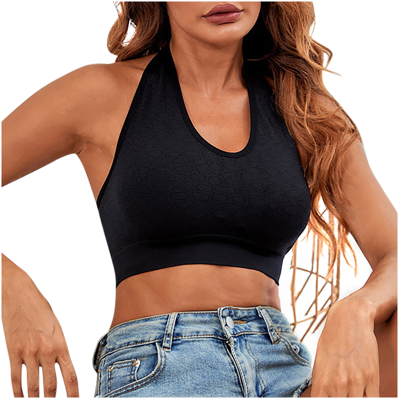 Tawop 100 Percent Cotton Underwear Women Women Elegant Comfy Regular Bustier Halter Sexy Soild