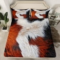 thumbnail image 2 of Manfei 3D Cow Print Twin Sheet Sets for Men, Tribal Rustic Twin Fitted Sheet, Retro Countryside Flat Sheet, Breathable Home Decor, 3pcs, 2 of 7